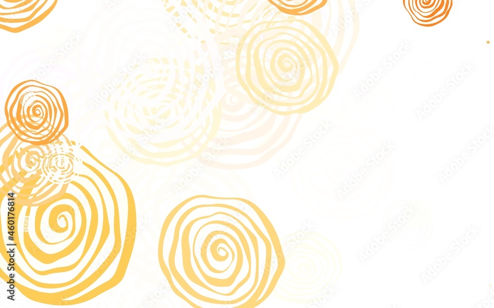 Light Orange vector abstract pattern with roses. Light Orange vector abstract pattern with roses.