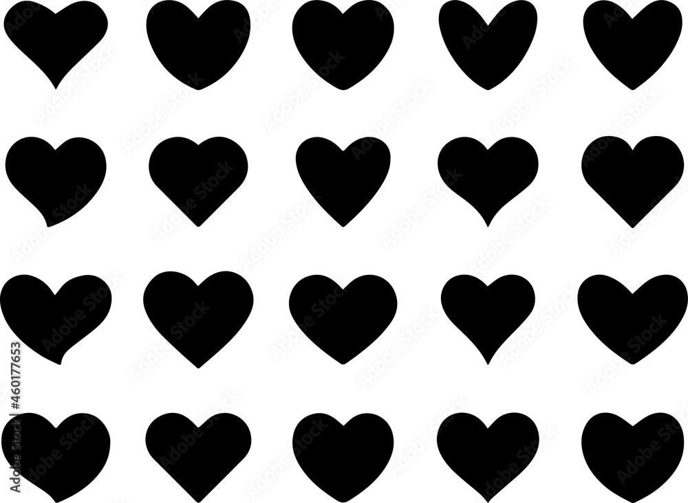 heart icons set vector. Set of love symbols isolated. Heart Black Love Logo Variations. Various simple vector heart love icon. Valentine's Day , medicine concept . Love passion concept. heart icons set vector. Set of love symbols isolated. Heart Black Love Logo Variations. Various simple vector heart love icon. Valentine's Day , medicine concept . Love passion concept.