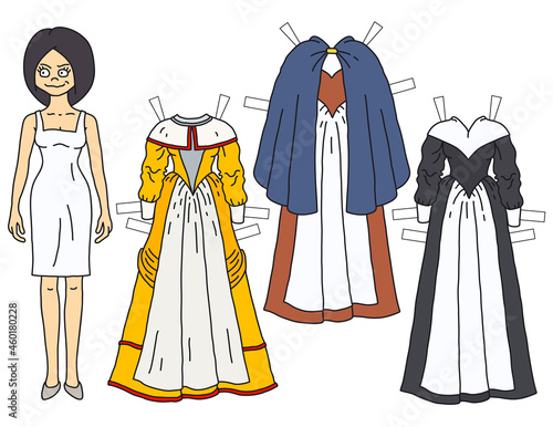 The dressing paper doll baroque noblewoman