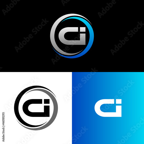 CI Letter Initial Logo Design Template Vector Illustration