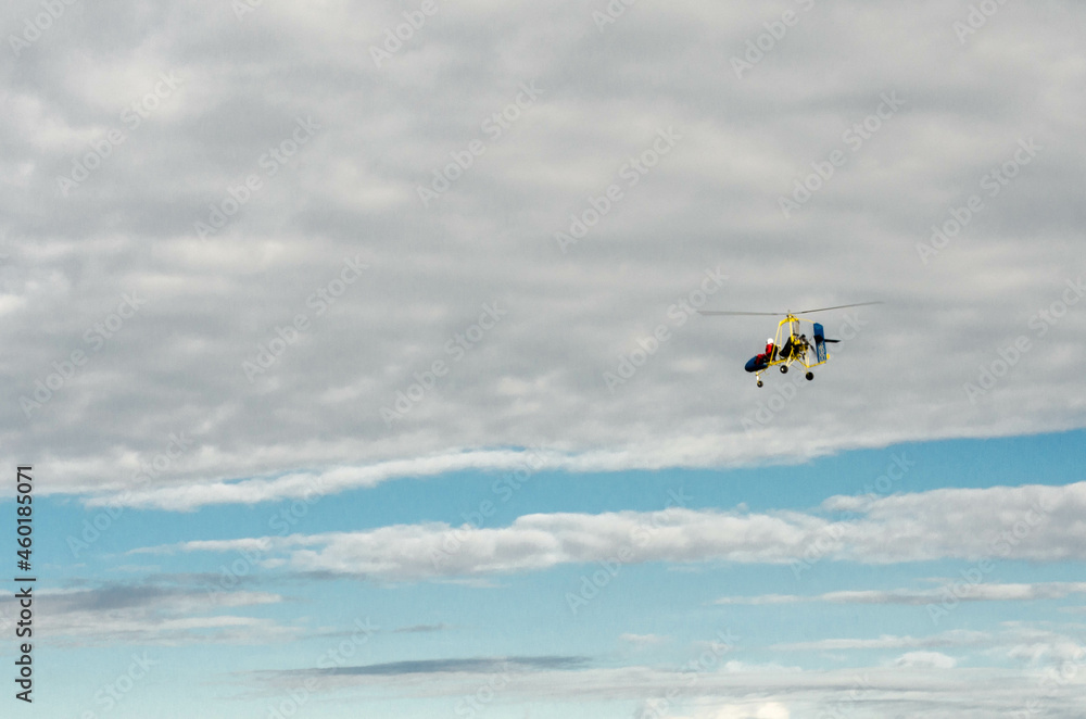 Mosquito helicopter in the sky