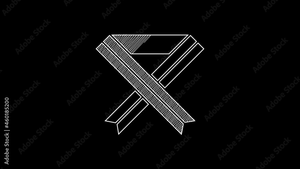 White line Breast cancer awareness ribbon icon isolated on black background. World breast cancer day concept. Women healthcare concept. 4K Video motion graphic animation White line Breast cancer awareness ribbon icon isolated on black background. World breast cancer day concept. Women healthcare concept. 4K Video motion graphic animation