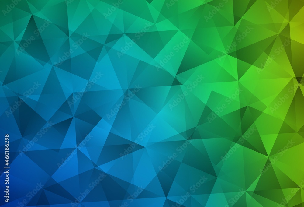 Light Blue, Green vector polygonal template. Light Blue, Green vector polygonal template.