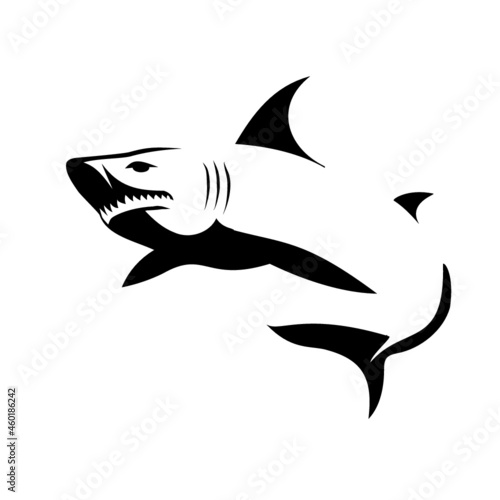 Vector de Tiburón girando