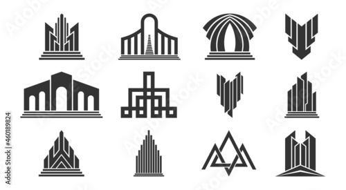Set of modern abstract vector logos