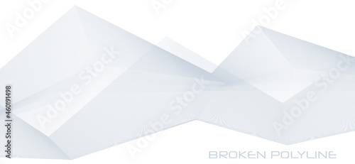 Light gray broken polyline on white background