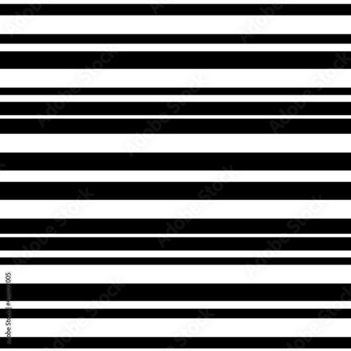 Black and white striped seamless pattern. Vector illustration. 