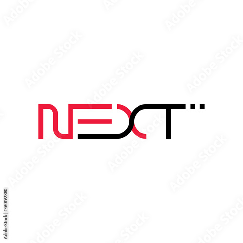 NEXT letter logo design vector