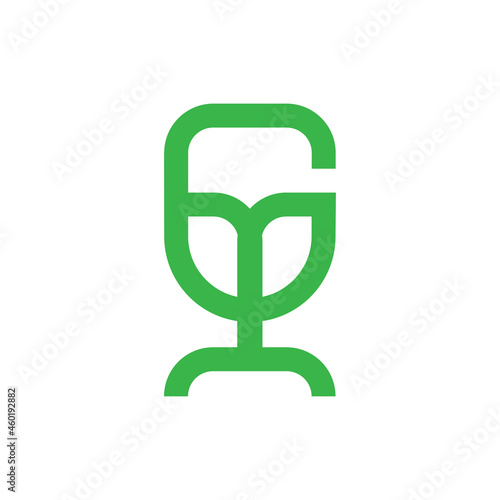 GT letter with Tree logo design vector