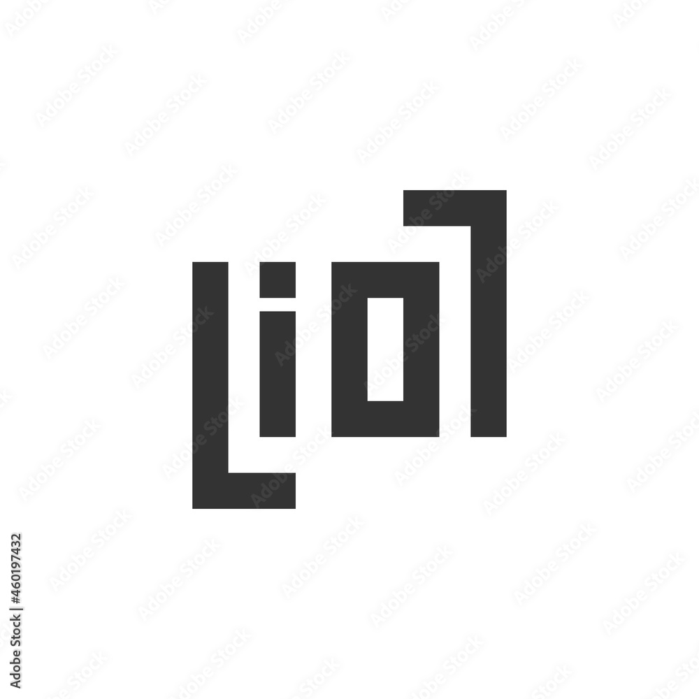 Letter I and O monogram logo. IO initials logotype Letter I and O monogram logo. IO initials logotype