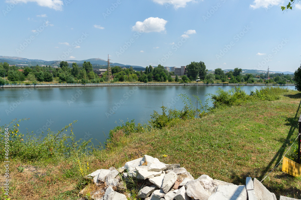 Arda River, passing through the town of Kardzhali, Bulgaria