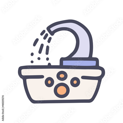 Obraz na płótnie pet water fountain color vector doodle simple icon w salonie