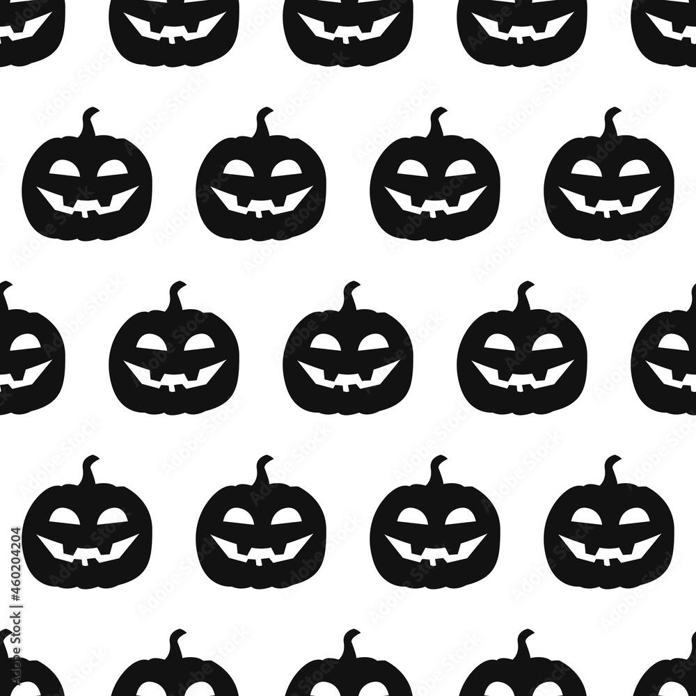 Black halloween Jack-o-lanterns wallpaper. Repeated sample with black silhouettes pumpkins. Black halloween Jack-o-lanterns wallpaper. Repeated sample with black silhouettes pumpkins.