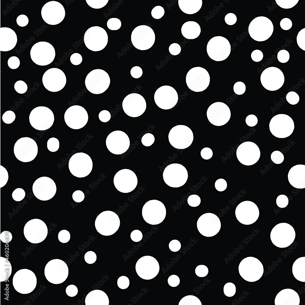 Dark Black vector seamless cover with circles. Modern abstract illustration with colorful water drops. Pattern for trendy fabric, wallpapers. - Vector Dark Black vector seamless cover with circles. Modern abstract illustration with colorful water drops. Pattern for trendy fabric, wallpapers. - Vector