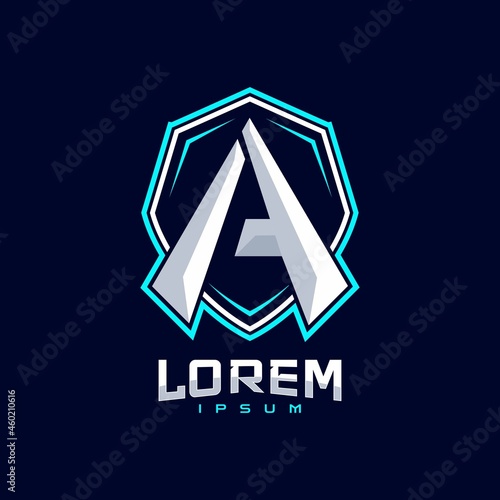 Letter A Gaming Sport Team Logo Design