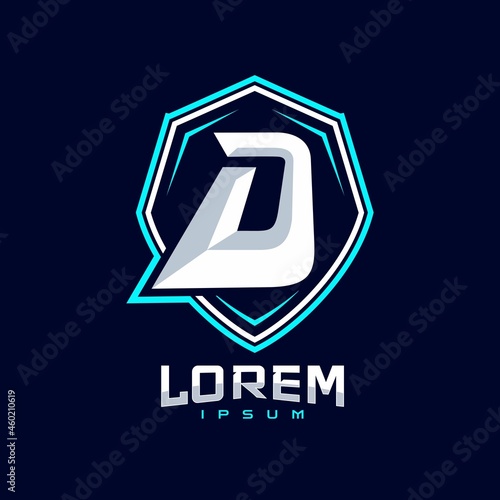 Letter D Gaming Sport Team Logo Design