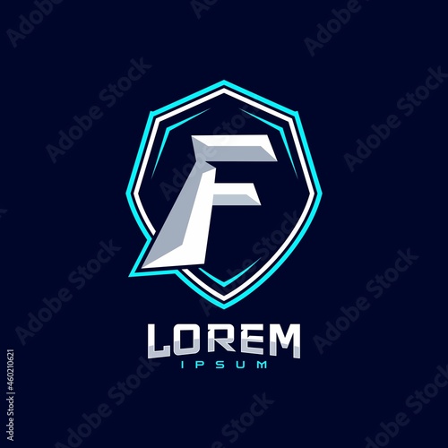 Letter F Gaming Sport Team Logo Design