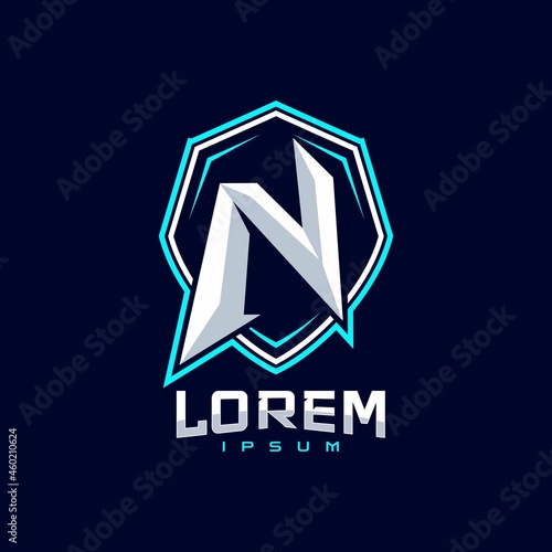 Letter N Gaming Sport Team Logo Design