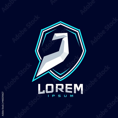 Letter J Gaming Sport Team Logo Design