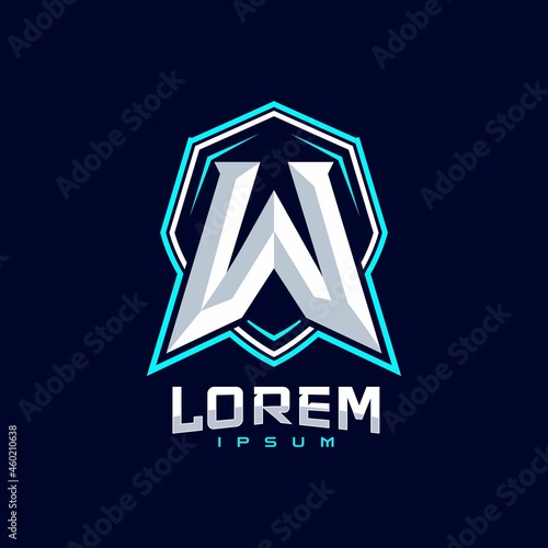 Letter W Gaming Sport Team Logo Design