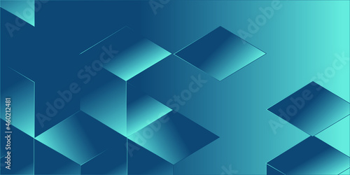 Abstract Blue Background With Triangles