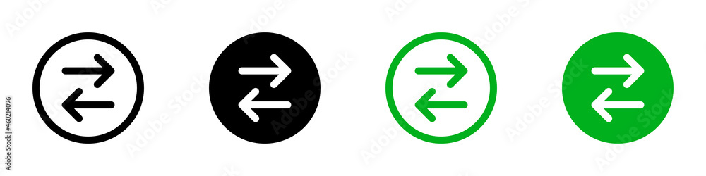 Conjunto de icono de flecha de cambio. Doble flecha. Ilustración vectorial Conjunto de icono de flecha de cambio. Doble flecha. Ilustración vectorial