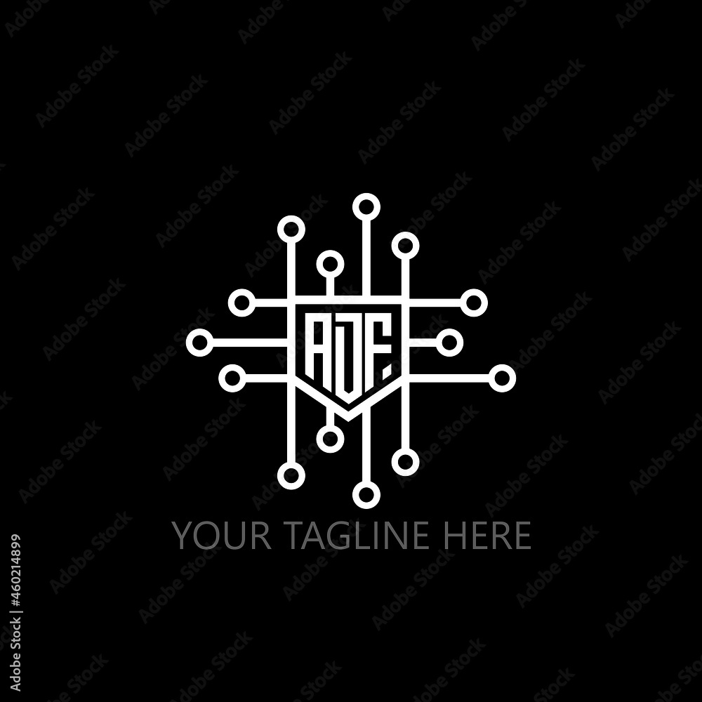 ADF letter logo design on black background.ADF creative initials letter