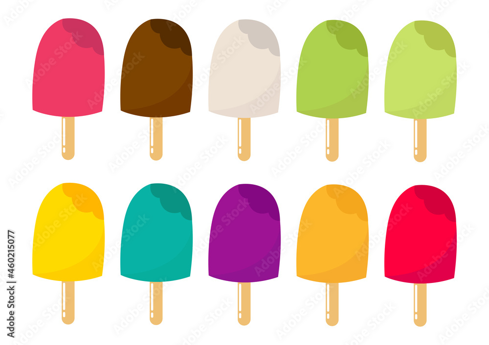 a collection of ice cream designs with different flavors and colors a collection of ice cream designs with different flavors and colors