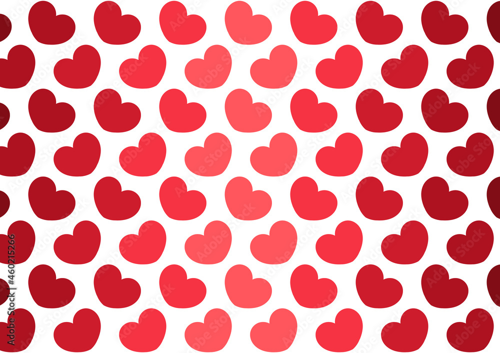 heart background with a mix of bright and beautiful red and pink colors