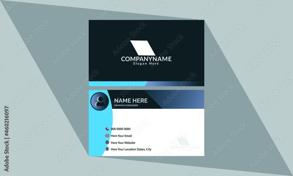 New business card vector clear design illustration New business card vector clear design illustration