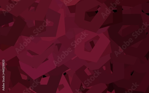 Dark Pink, Red vector pattern with colorful hexagons.