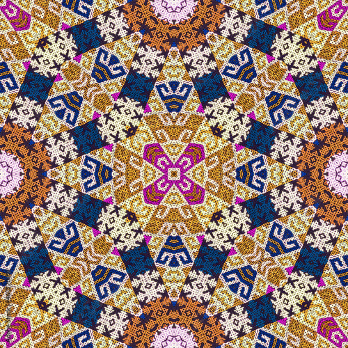 Seamless kaleidoscope or endless pattern for ceramic tile, wallpaper, linoleum, textile, web page background used