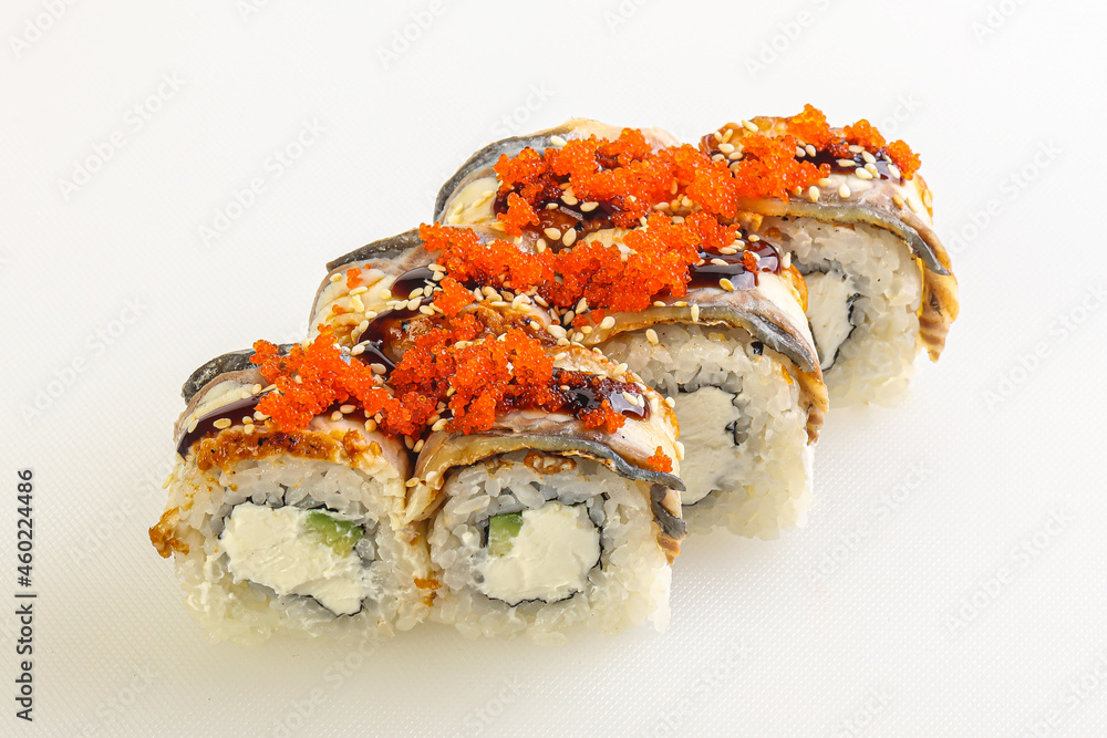 Japanese tradtional roll with eel Japanese tradtional roll with eel