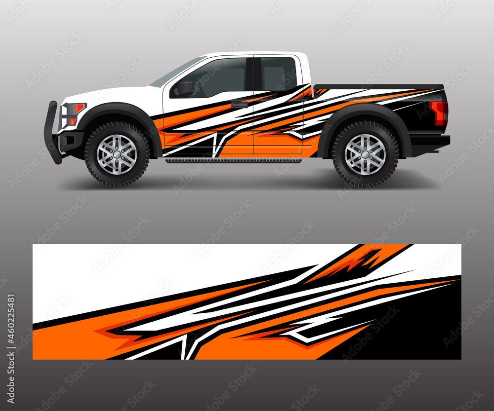 Truck And Vehicle car racing graphic for wrap and vinyl sticker