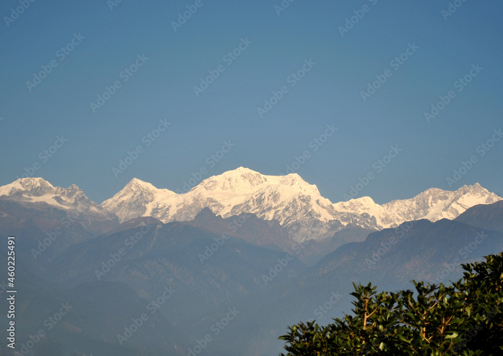 A panoramic view of Mt. Kanchanjunga 8586 m, as seen from Pelling looks mesmerizing in West Sikkim. This is the third highest mountain in the world located between India and Nepal. . . A panoramic view of Mt. Kanchanjunga 8586 m, as seen from Pelling looks mesmerizing in West Sikkim. This is the third highest mountain in the world located between India and Nepal. . .