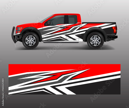 Racing graphic background vector for Truck  Pickup and vehicle branding. vinyl and wrap design vector