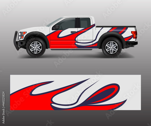 modern design for truck graphics vinyl wrap vector