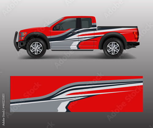 Abstract modern graphic design for truck and vehicle wrap and branding stickers