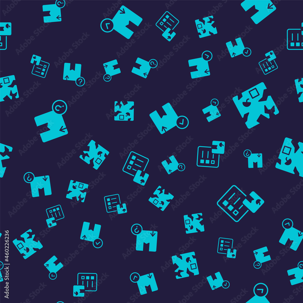 Obraz premium Set Carton cardboard box, Broken, and Verification of delivery list on seamless pattern. Vector