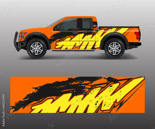 Graphic abstract stripe racing modern designs for wrap vehicle, race car, speed offroad, rally, adventure.