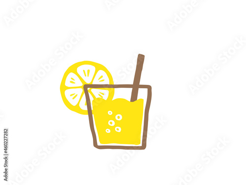 かわいいレモネード／手書き文字イラスト