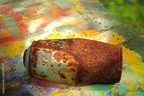 rostige Spraydose