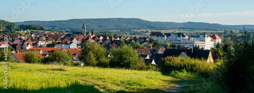 View of Burgkunstadt Upper Franconia in the evening