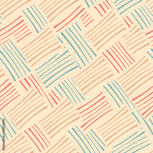 Seamless abstract geometric pattern of jumbled stripes.
