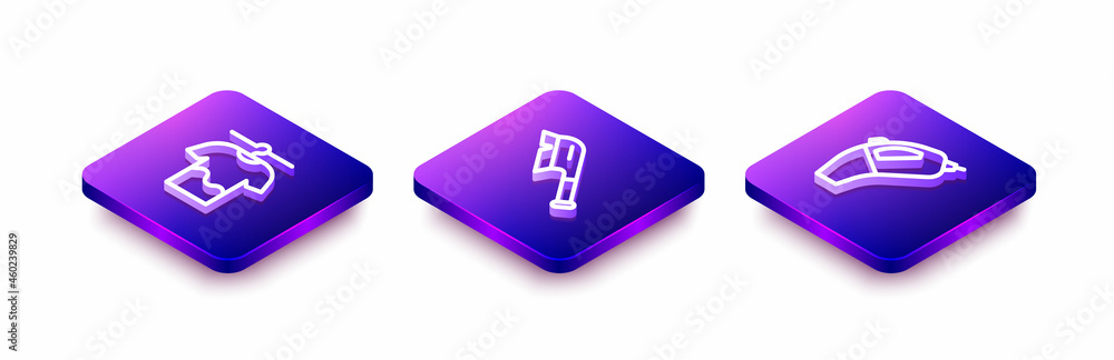 Set Isometric line Drying clothes, Brush for cleaning and Portable vacuum cleaner icon. Vector Set Isometric line Drying clothes, Brush for cleaning and Portable vacuum cleaner icon. Vector
