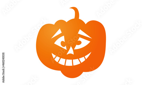 Vector illustration of Pumpkin on white background For print or use as poster, card, flyer or T Shirt
