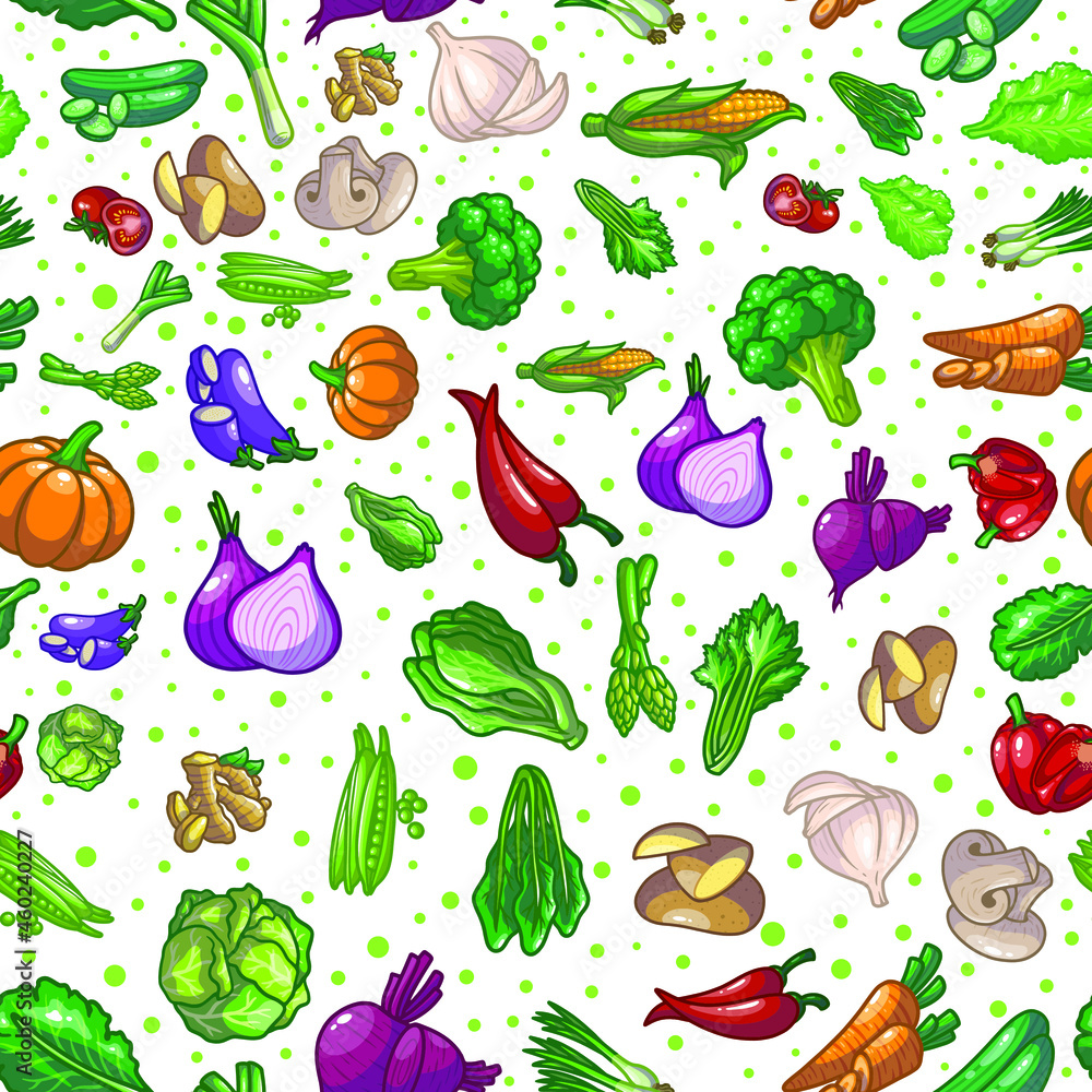 Vegetables seamless pattern drawing illustration design Vegetables seamless pattern drawing illustration design