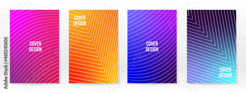 Minimal Poster. Pastel Soft. Rainbow Gradient Set.