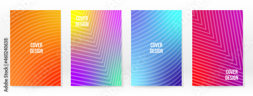 Minimal Poster. Pastel Soft. Rainbow Gradient Set.