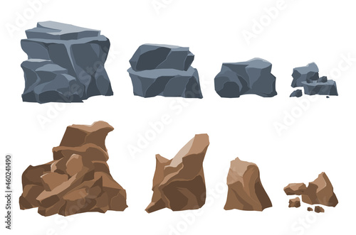 Rocks Realistic Horizontal Sets